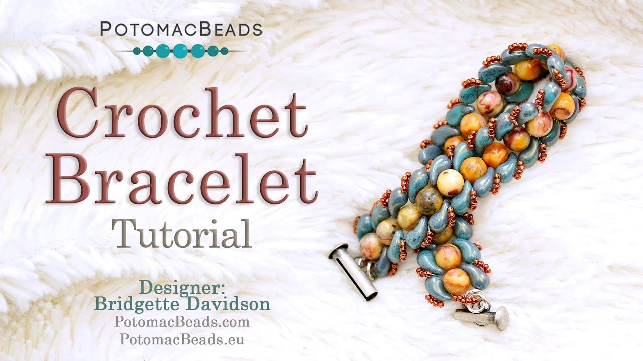 Crochet Bracelet - DIY Jewelry Making Tutorial by PotomacBeads