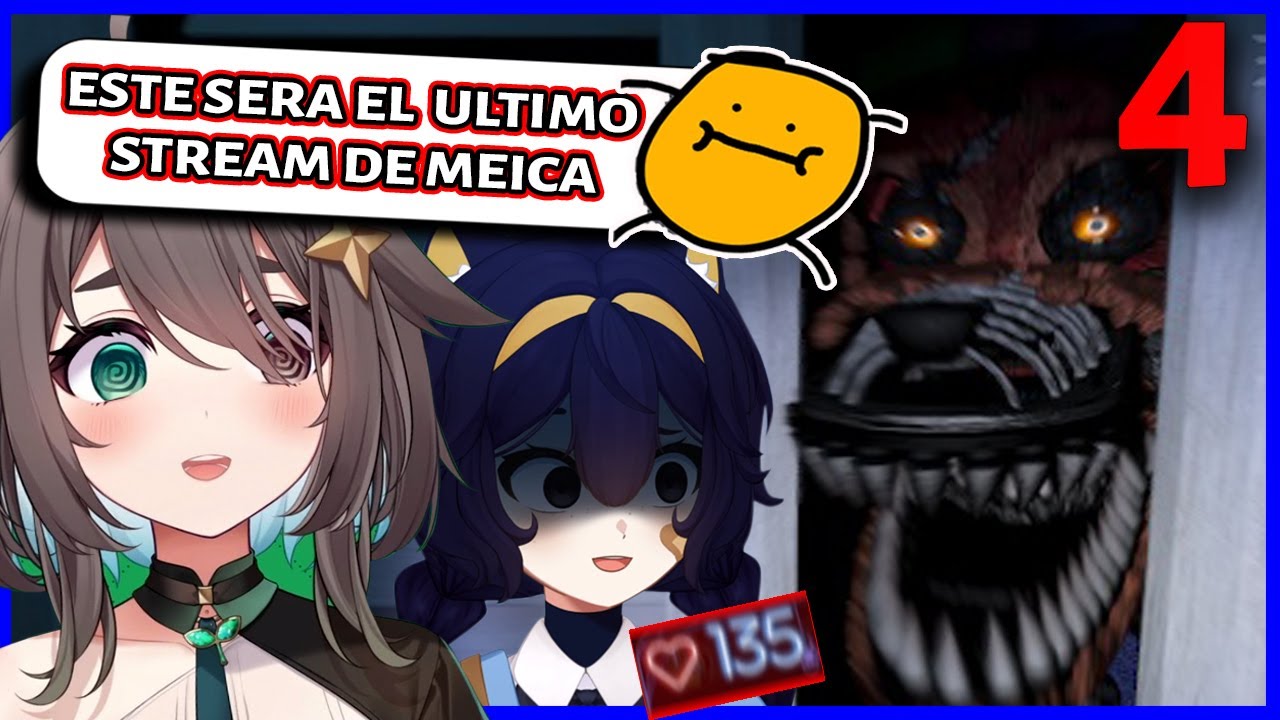 Meica05 y Crayon juegan five nights at freddy's 4 / JustNova aparece para molestar a meica05
