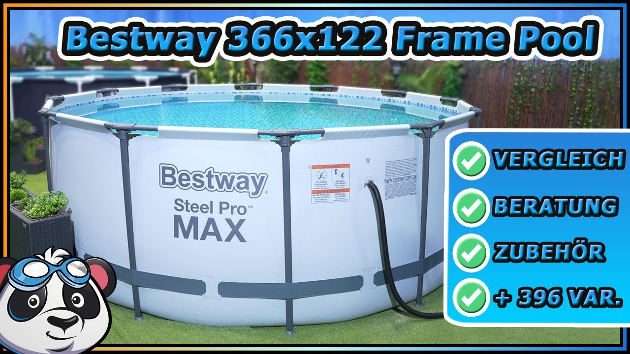 Bestway 366x122 cm und 396x122 cm Steel Max Frame Pro Pool