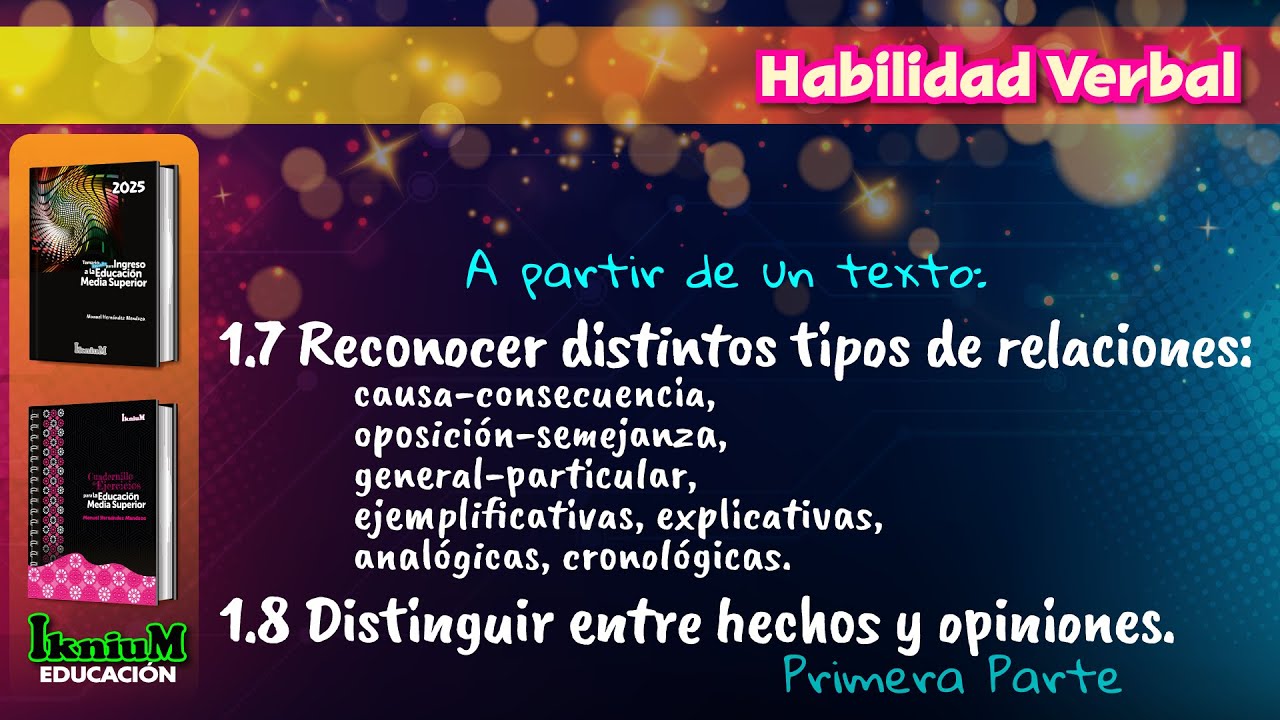 Habilidad Verbal - Tema 1.7 y 1.8 - IkniuM Media Superior