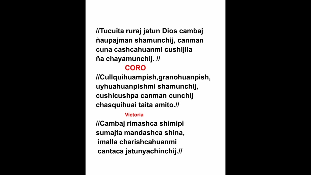 Tucuita Ruraj Jatun Dios Cambaj Ñaupajman Shamunchij (Coro Hijas de sion naranjito 🙏🙏♥️