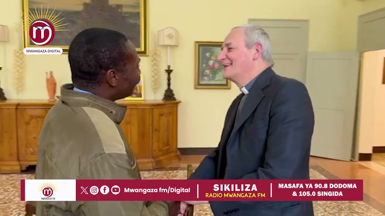ASK MTEULE JIMBO LA IRINGA MONSG ROMANUS MIHALI AKUTANA NA ASK MKUU WA BOLOGNA KARDINAL MATTEO ZUPPI