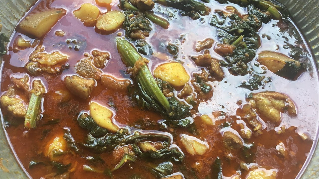 Pork/oksha ga Hangam/mustard leaves thongba