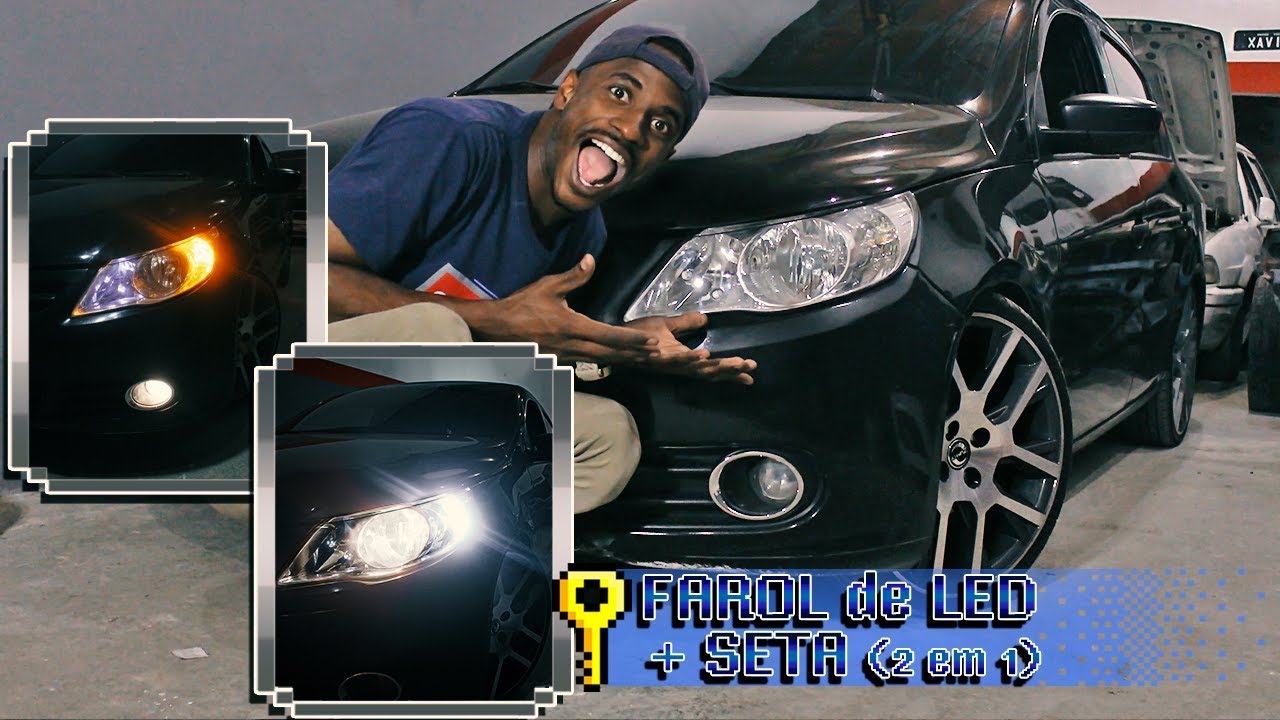 Como instalar LAMPADA LED + SETA  / LED DRL TURN LIGHT no CARRO