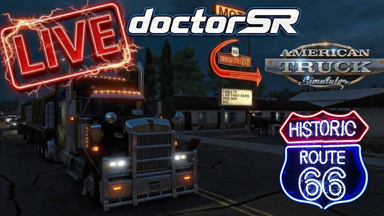 🔴 [NA ŻYWO] Podążając drogą 66 w AMERICAN TRUCK SIMULATOR ATS live z widzami