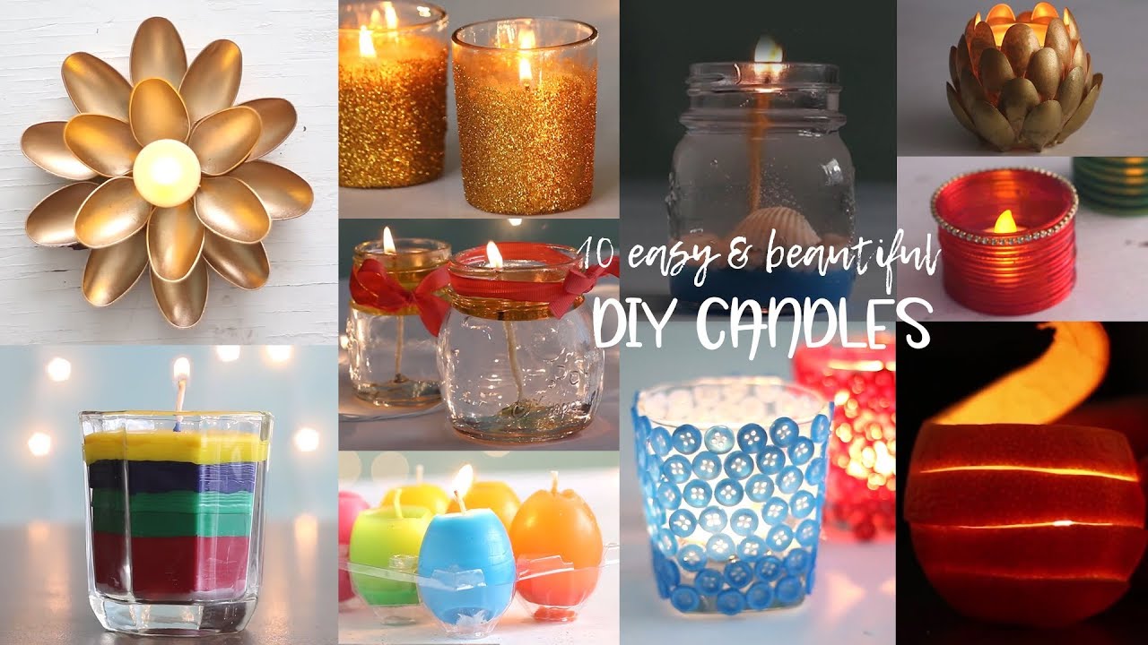 10 Easy and Beautiful DIY Candles | Useful things | Compilation