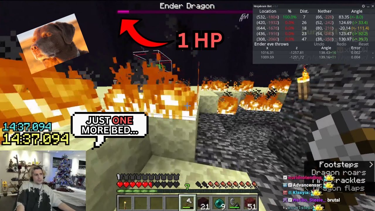 xQc CHOKES a 14:30 Minecraft Speedrun