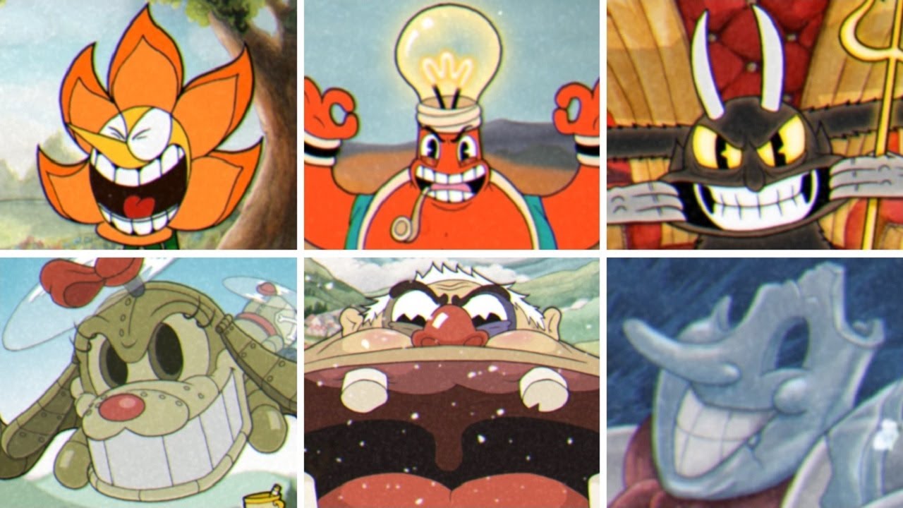 Cuphead - All Boss Transformations (DLC Included)