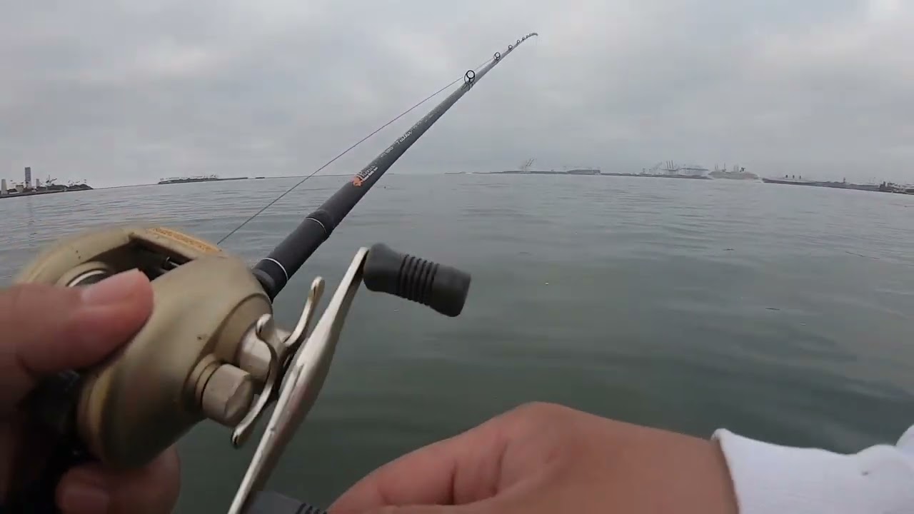 Surf fishing Junipero Beach in Long Beach