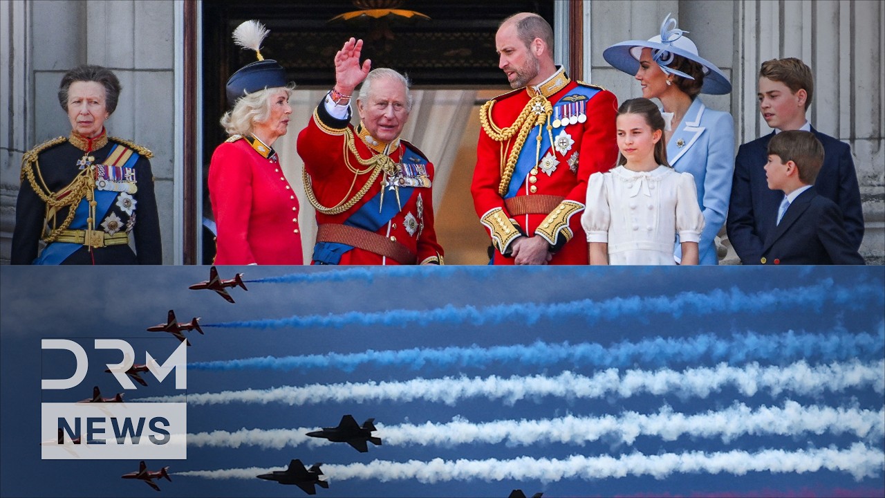 WATCH: King Charles, William, Kate and Royal Children Wave From Buckingham Palace Balcony | AC1G