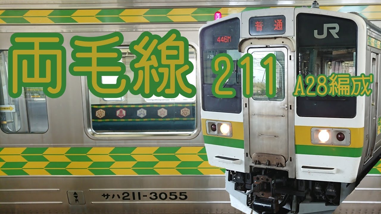 JR両毛線 211系 矢絣柄(やがすりがら)ライン