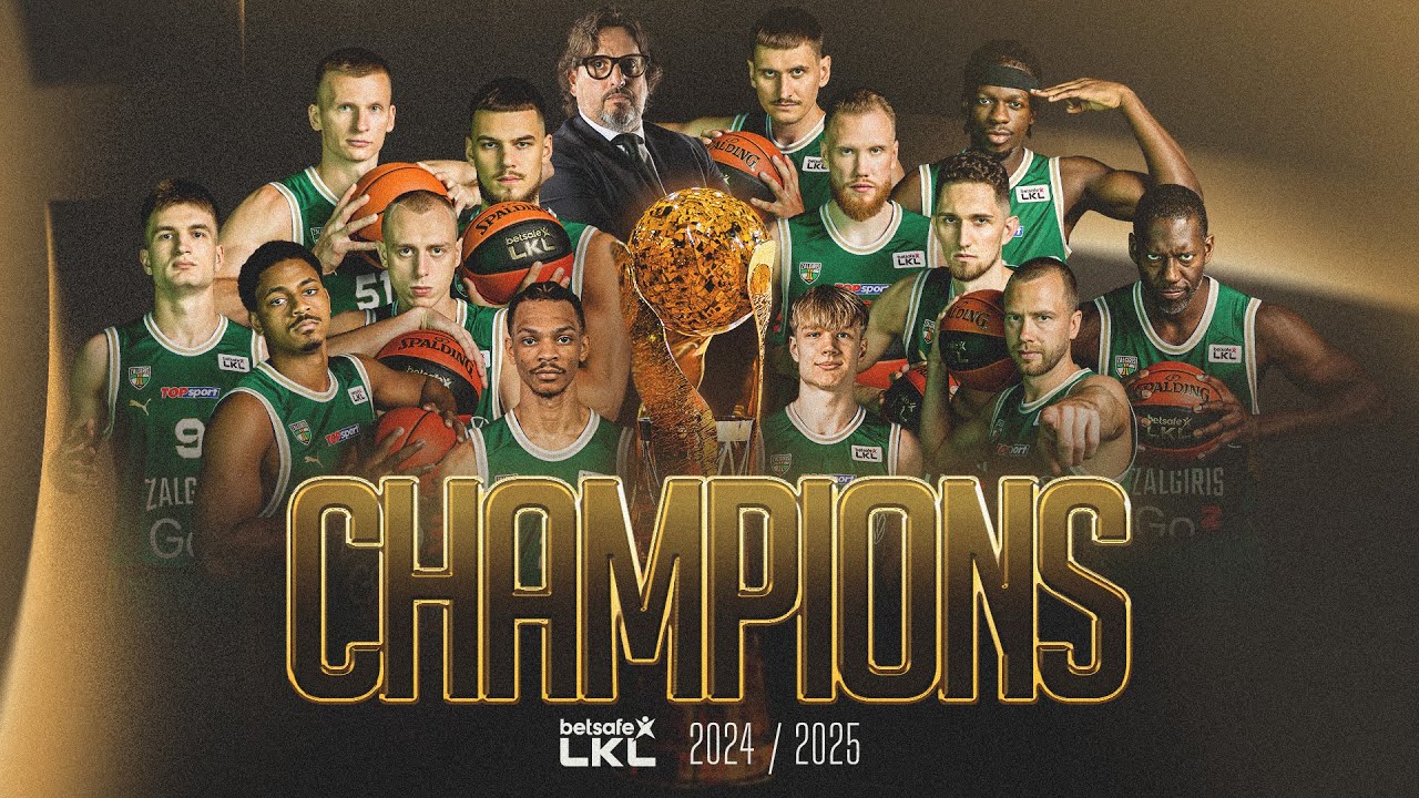 Žalgiris wins the league! | On court celebration