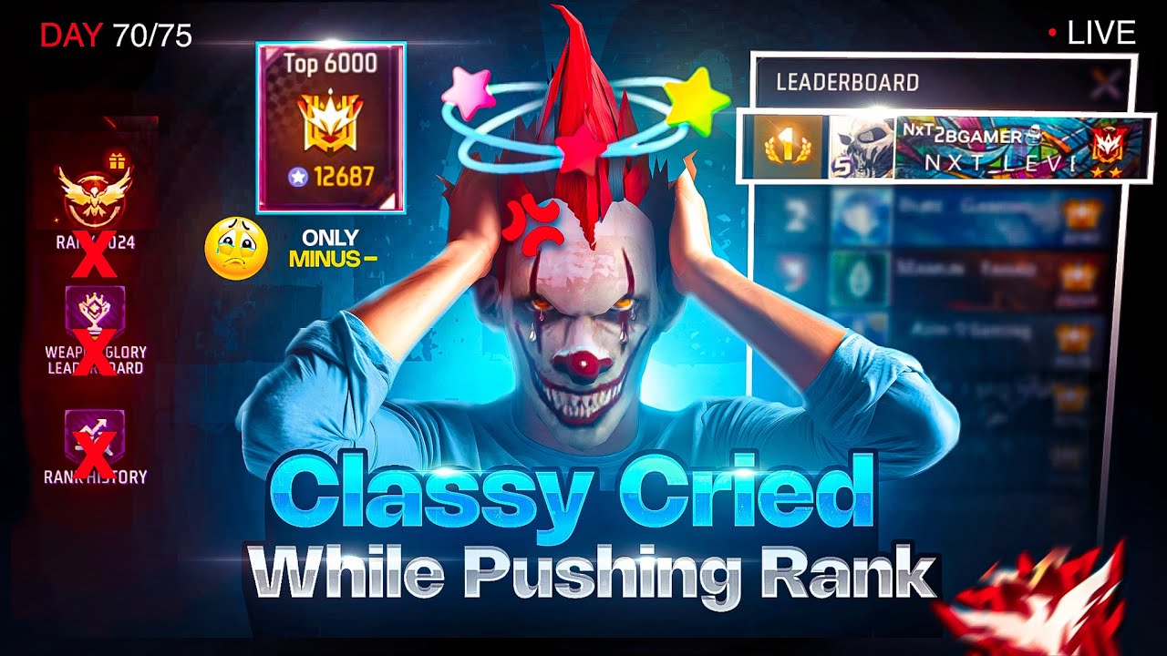 Top 1 Lobby Live ❓ BD Server Isn't Fair 😭💔  Day 70/75 #freefire #live  #classyfreefire