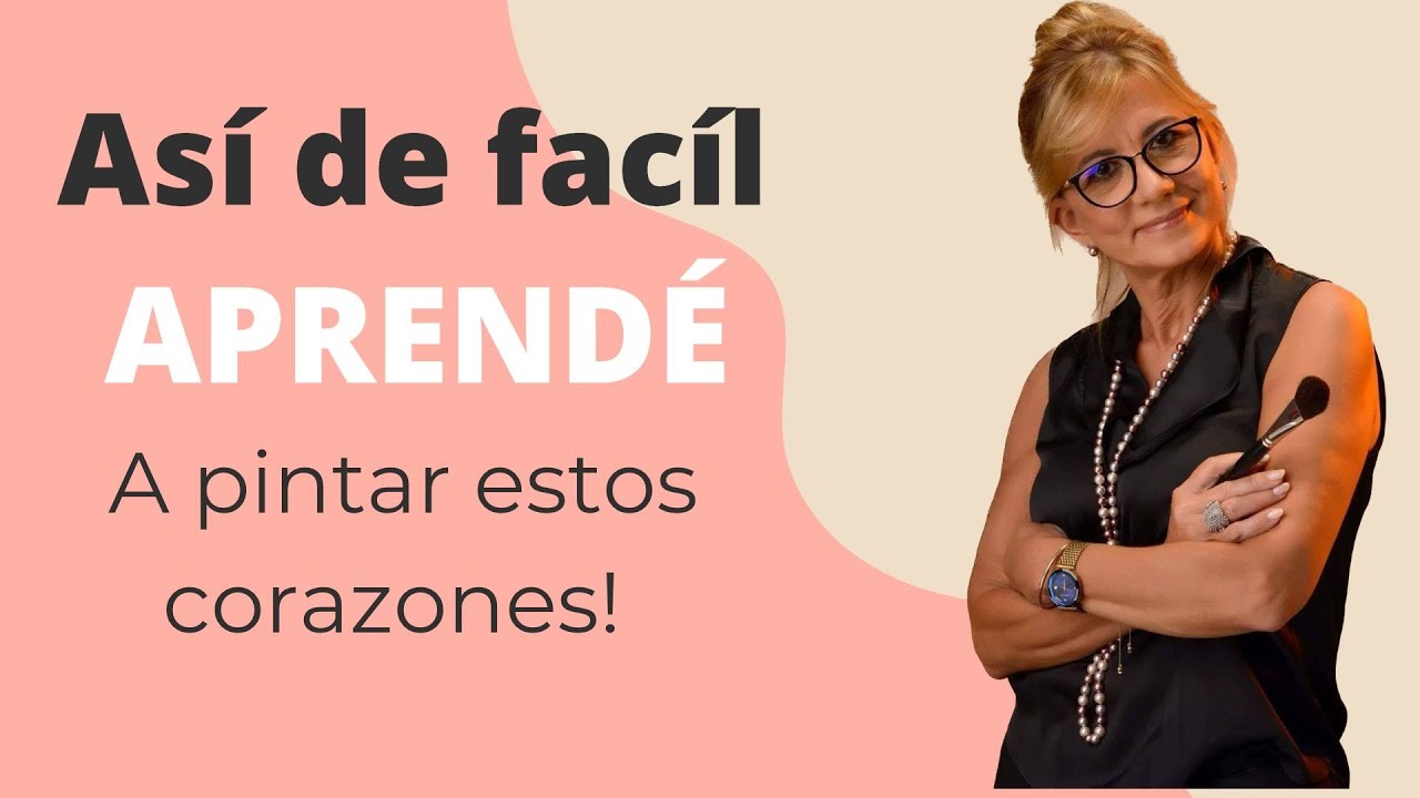 APRENDÉ FÁCIL a pintar estos corazones 🖌️ - Pintura decorativa
