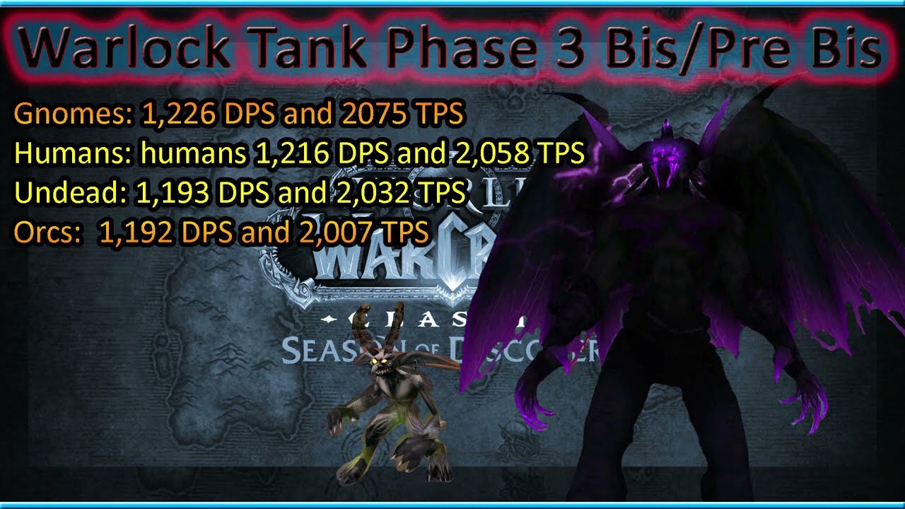 (Outdated) Season of Discovery Phase 3 Warlock Tank BiS #warlockmain    #worldofwarcraftclassic