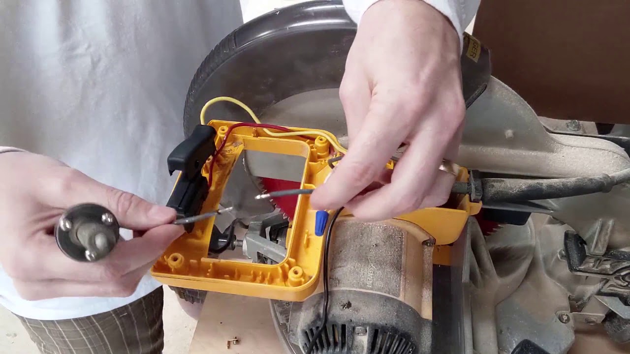 Replacing the (wrong) switch on a DeWalt DW705 miter saw