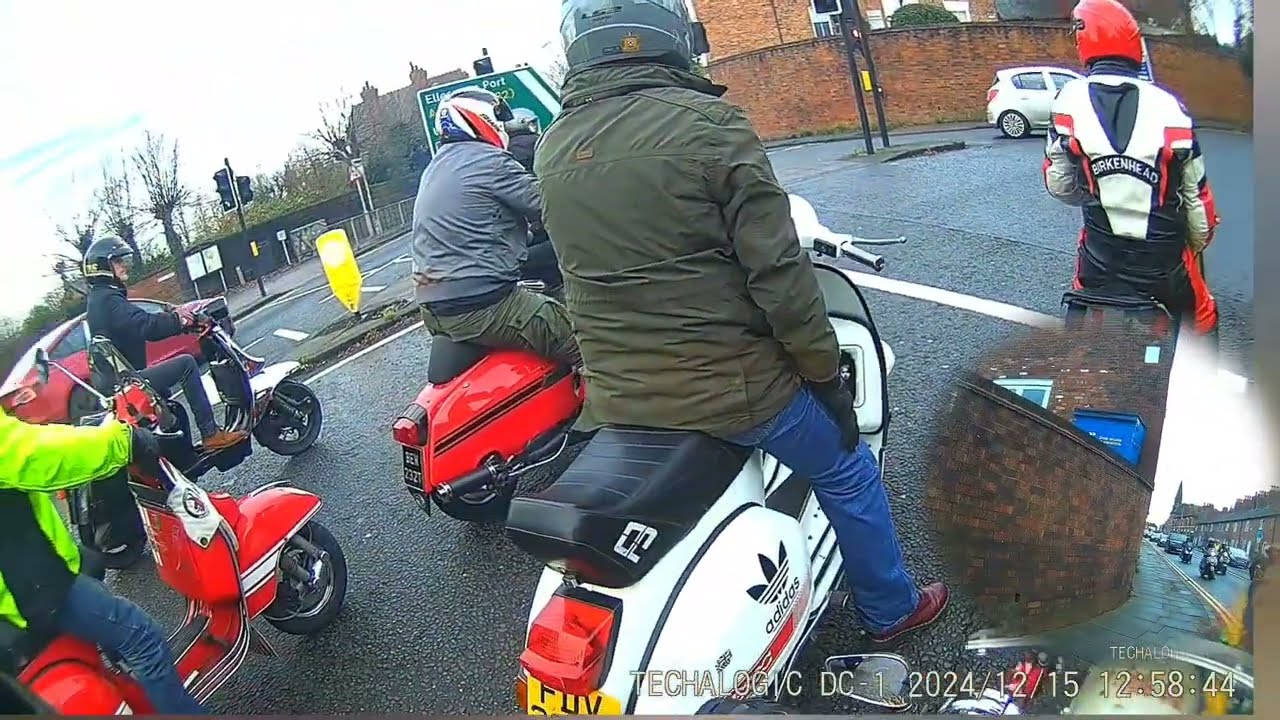 Chester scooter club Christmas Christmas toy run.... Lambretta vespa Royal alloy