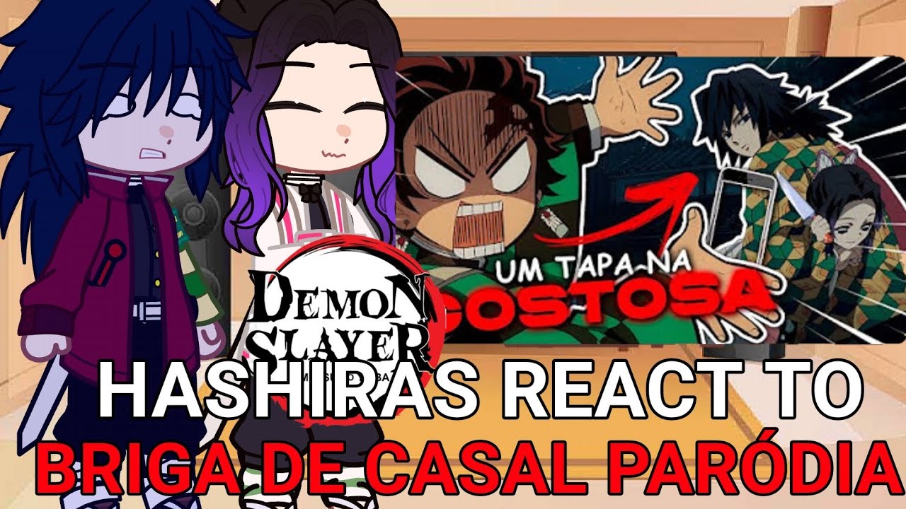 Hashiras React BRIGAS DE CASAL EM KIMETSU 🤣❤️ ( PARÓDIA )GC
