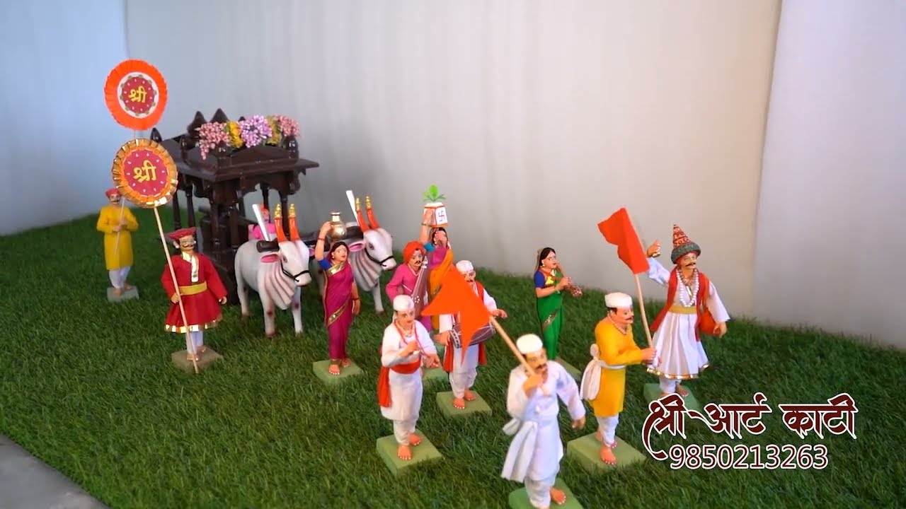 वारी बग निघाली निघाली./varkari murti decoration ashadhi akadashi pandharpur vari Ganpati decoration