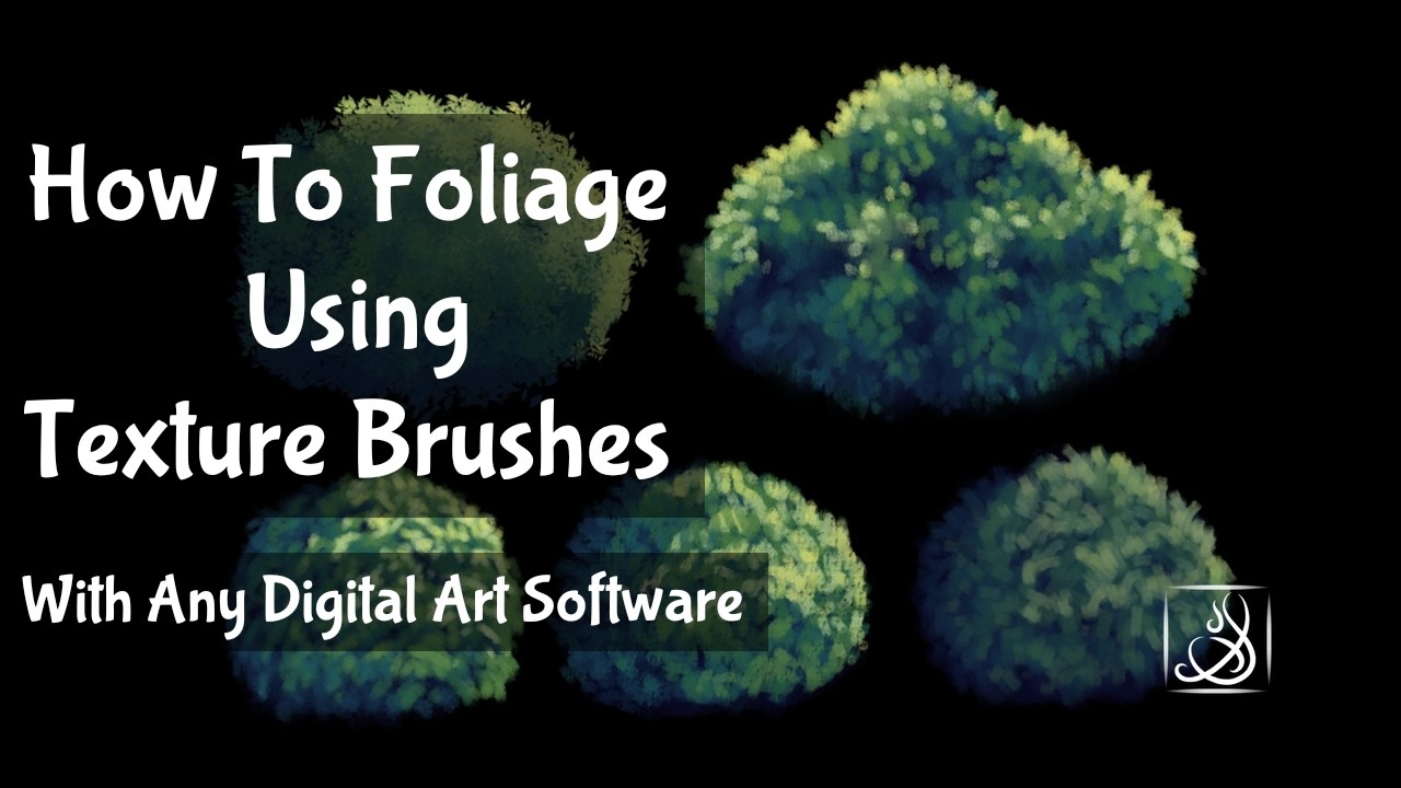 How To Paint Foliage/Tree/Bush With Various Basic Texture Brushes Like A Pro: Digital Art Tutorial