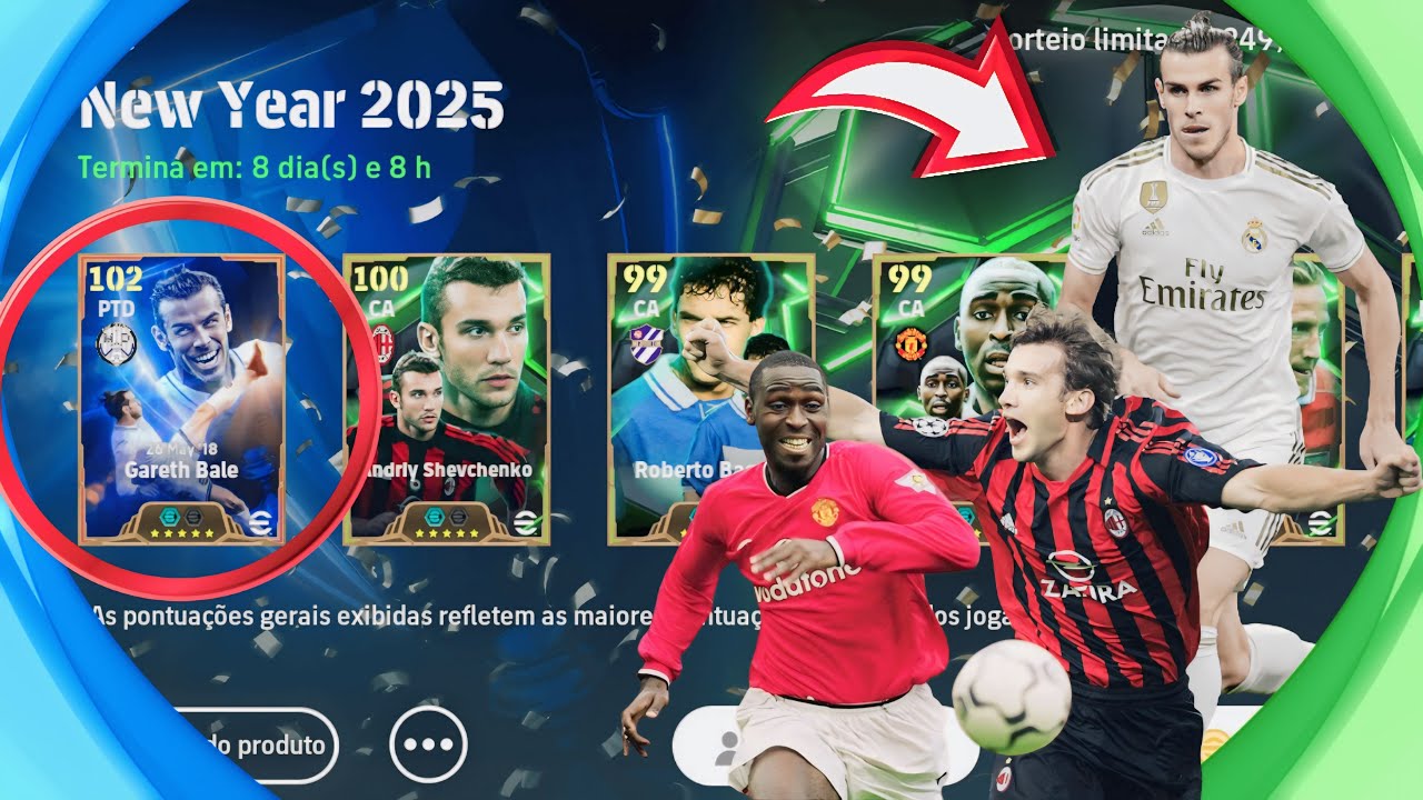 Bug para tirar gareth bale shevchenko e Andy Cole épicos ímpeto EFOOTBALL 2025 MOBILE