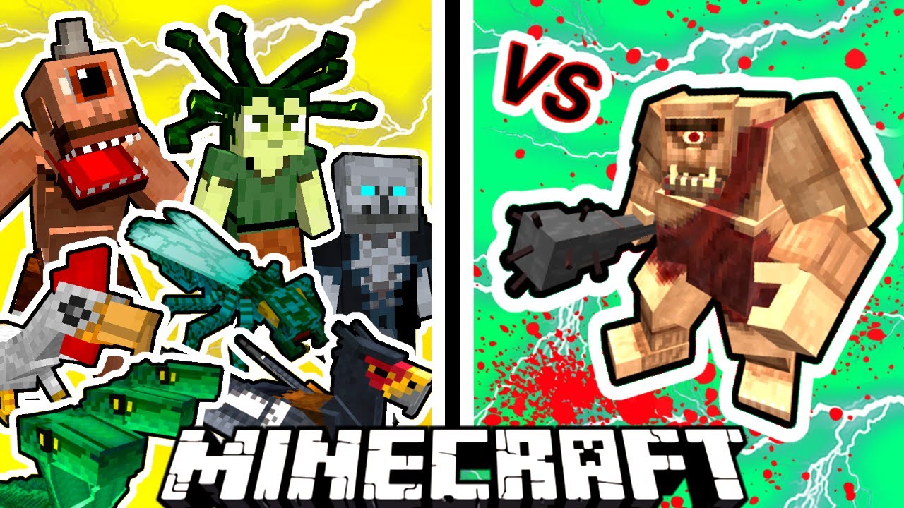 Cyclops Vs. Ice and Fire Monsters in MInecraft