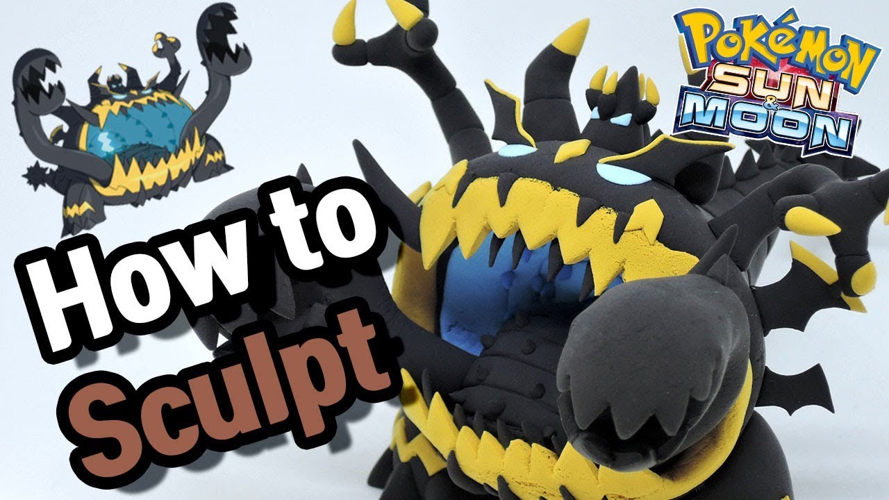 Sculpting Guzzlord Ultra Beast in Clay