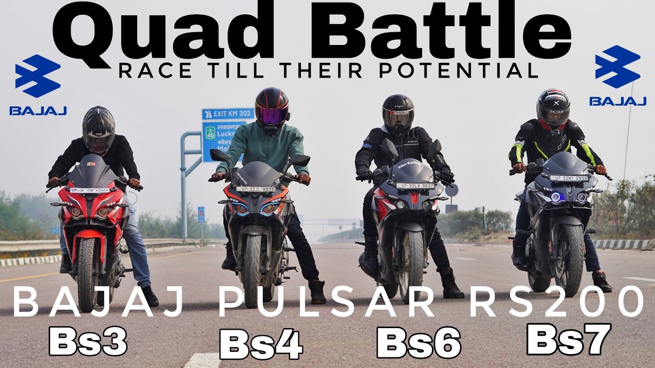 Battle Between 4 Generation Of Bajaj Pulsar RS200 | King is King 👑 | Fastest RS200 Ever