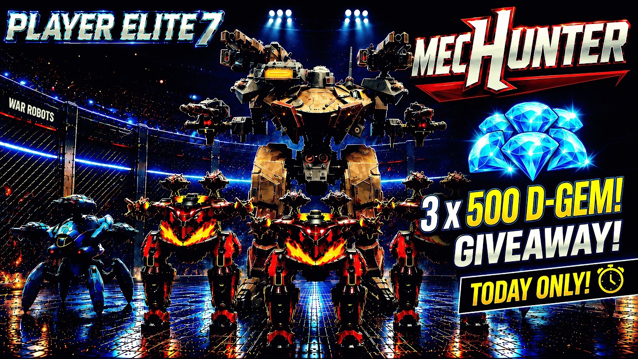 War Robots LIVE Game Play - 🎁 3x 500 D-GEM🎁  GIVEAWAY! 🎁 Legends League Action!