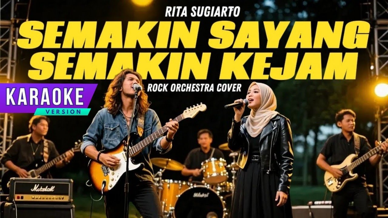 KARAOKE SEMAKIN SAYANG SEMAKIN KEJAM - RITA SUGIARTO [VERSI ROCK] DUET NADA COWOK CEWEK