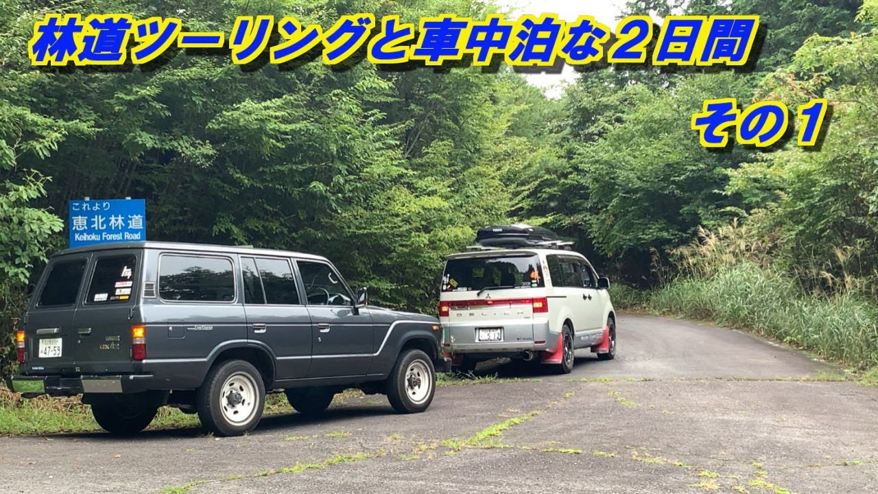 【林道ツーリングと車中泊な２日間】その１。友人のデリカD５と２台で林道ツーリングに行ってきました。最初に訪れた恵北林道の走行動画。