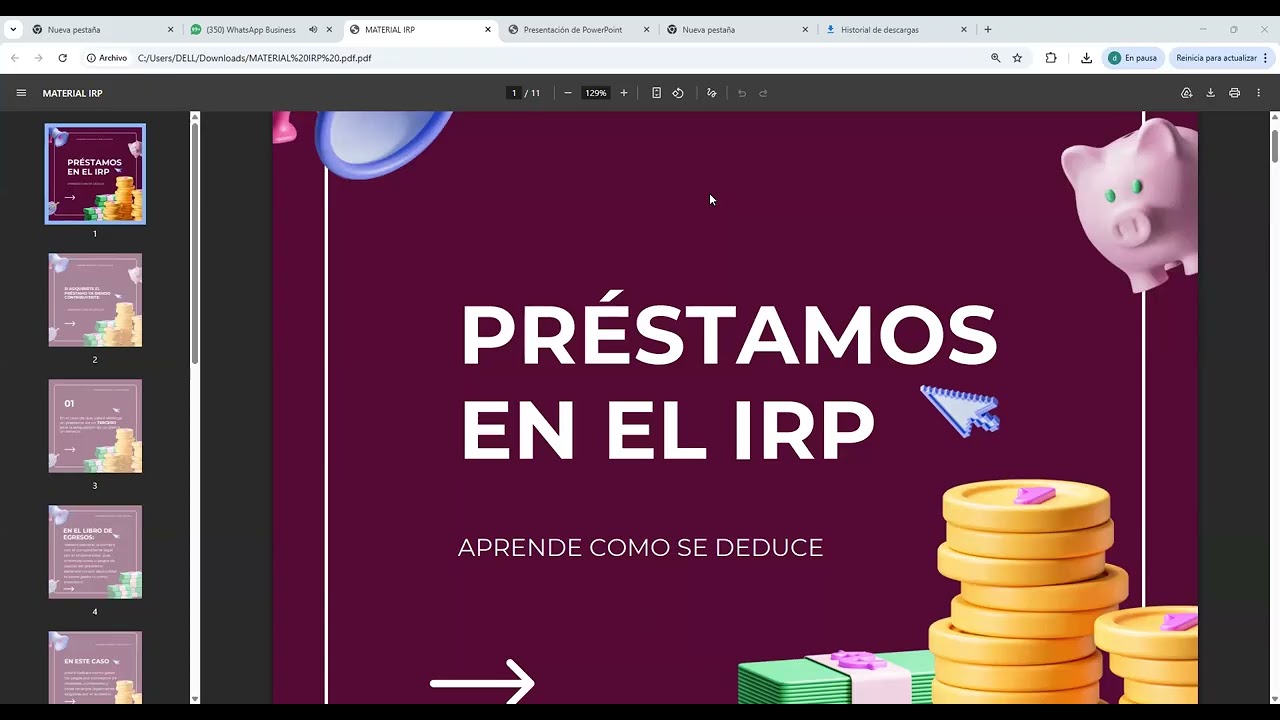 TALLER GRATUITO - PRESTAMOS EN EL IRP 02/01/2026