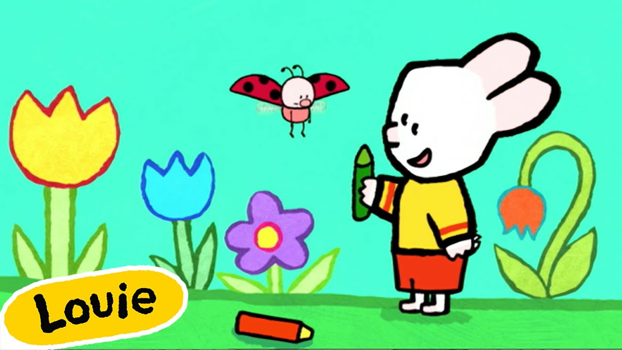 Luluś, narysuj mi 🎨 Louie, narysuj mi kwiatek | Filmy edukacyjne dla dzieci | louie cartoon