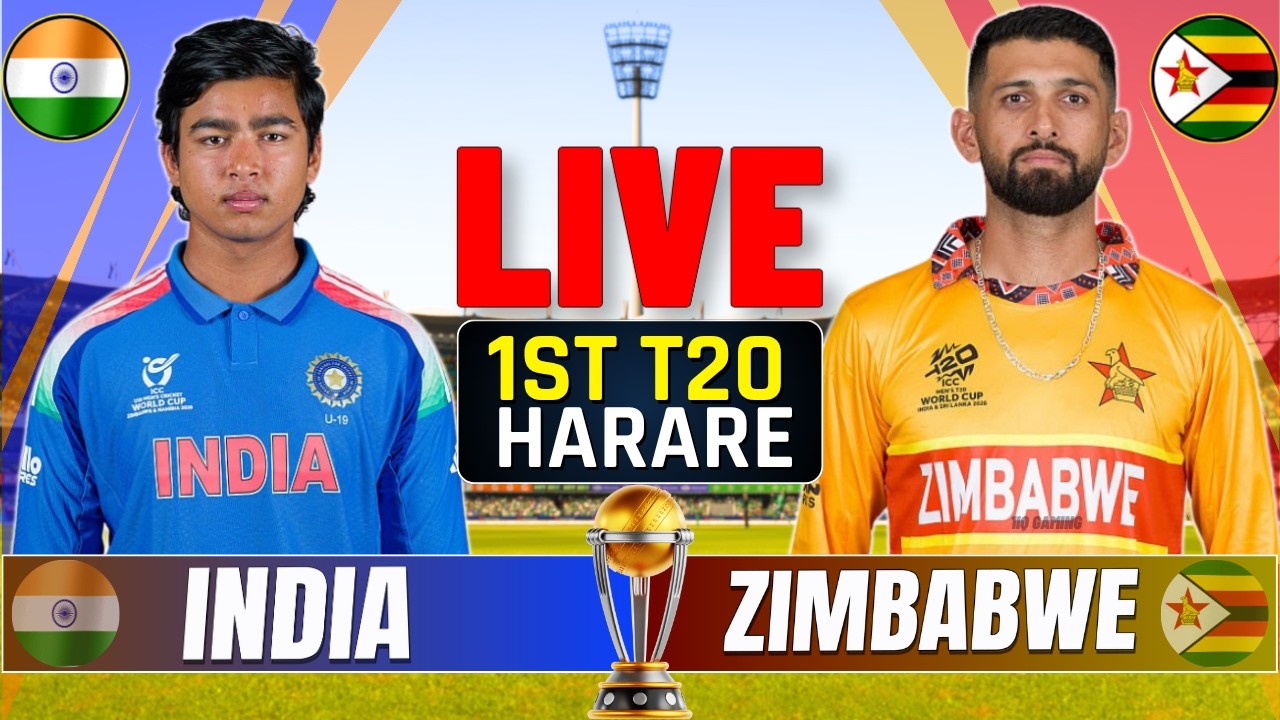 🔴LIVE CRICKET MATCH TODAY: IND vs ZIM, 1st T20 | India vs Zimbabwe Live