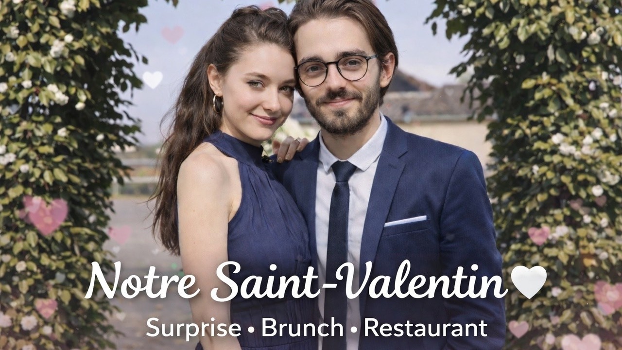 Notre Saint-Valentin à la maison + surprise, brunch & resto immersif 🤍