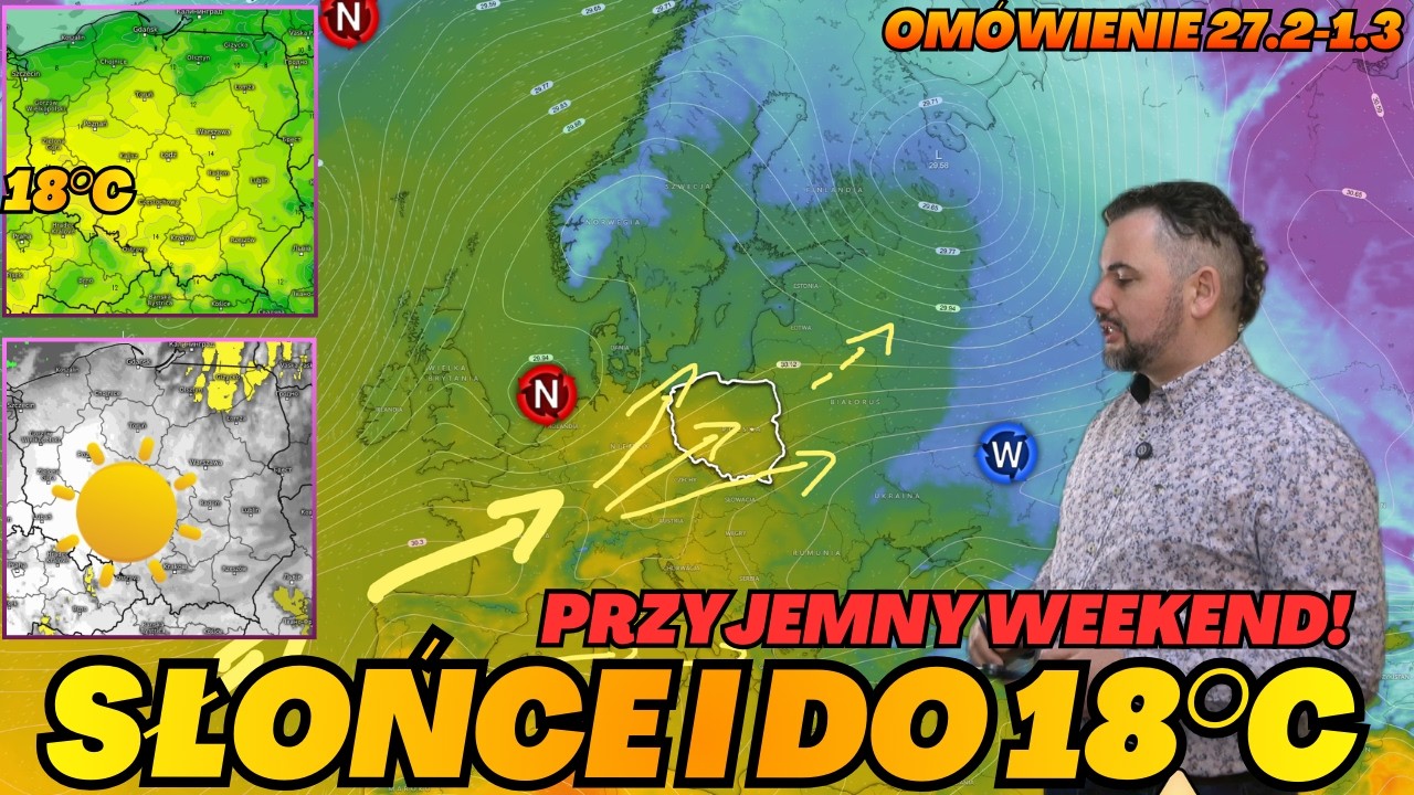 Dużo słońca i zdecydowanie cieplej. Do 18°C! W niedzielę pogorszenie pogody. Pogoda w weekend.