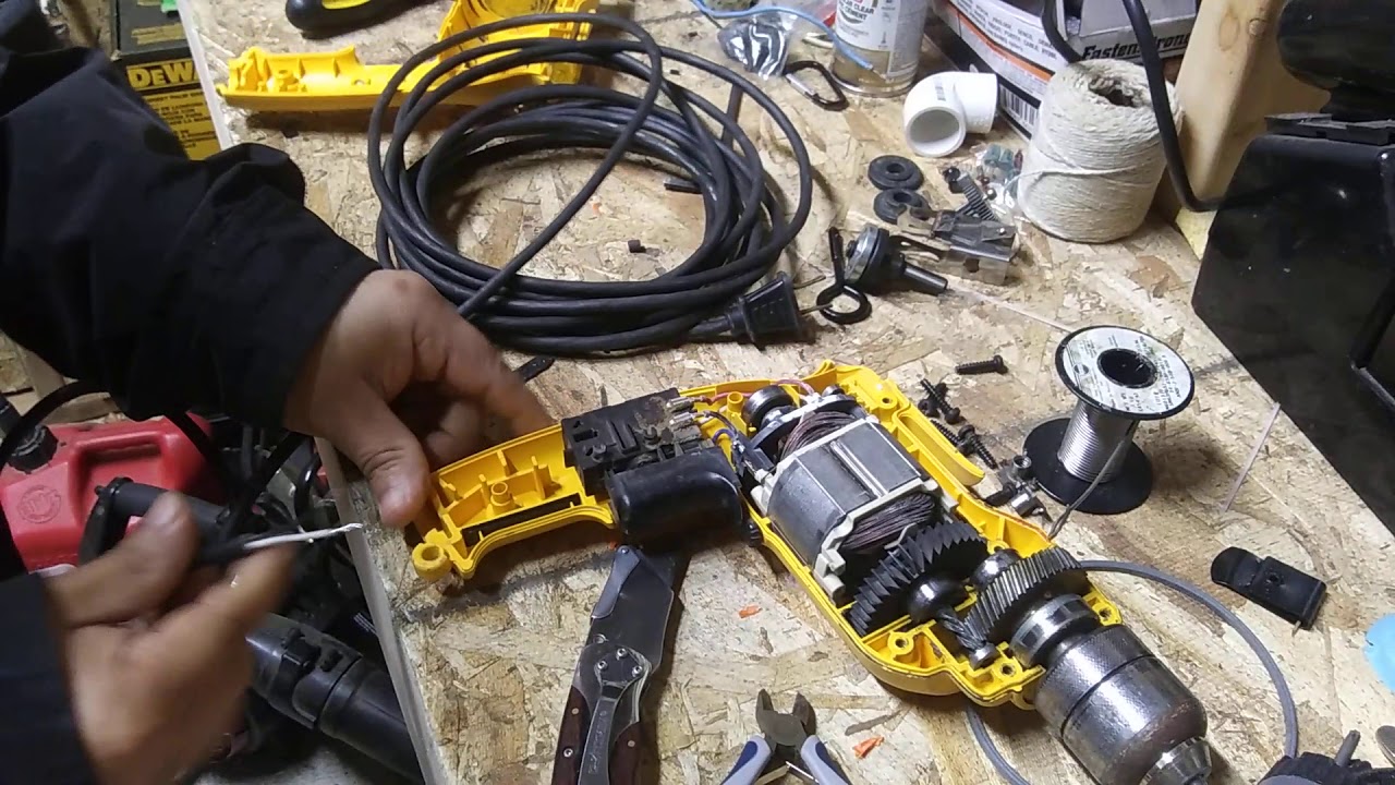 Como arreglar el cable a un TALADRO ELECTRICO DEWALT
