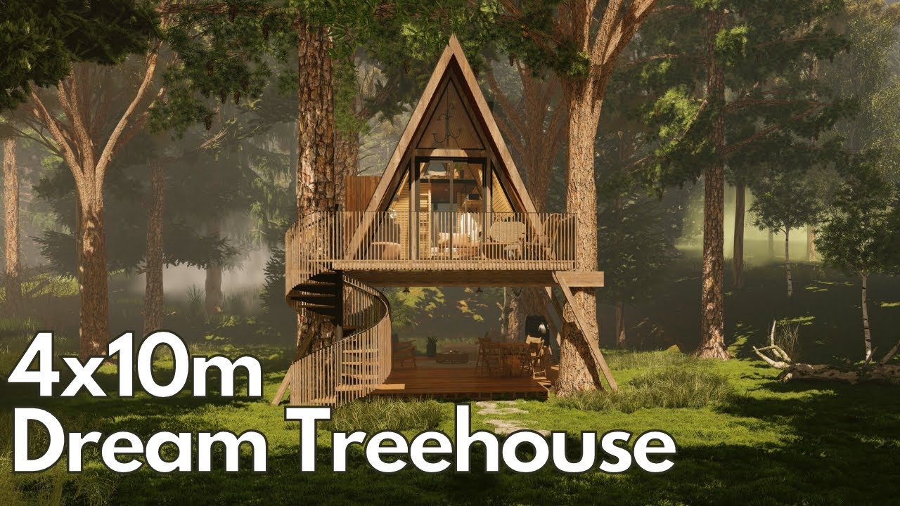 INSANE Beautiful Treehouse Design (4x10m)