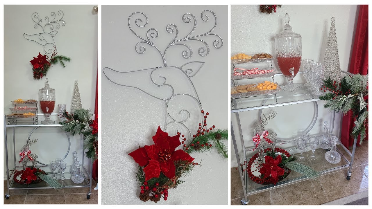 Winter Bar Cart Collab 2020 #winterbarcartcollab2020 #barcartstyling #barcart