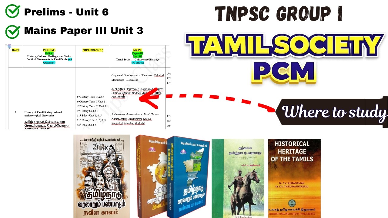 Tamil Society PCM Decoded Tnpsc Group I Syllabus - Harsha Tnpsc Class