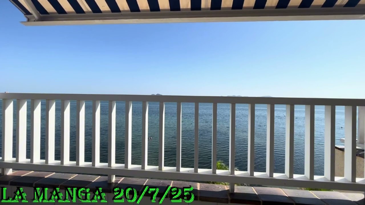 #ASMR LA MANGA, Mar Menor, Murcia.  Balcón durante 12 HORAS, con música New Age de fondo
