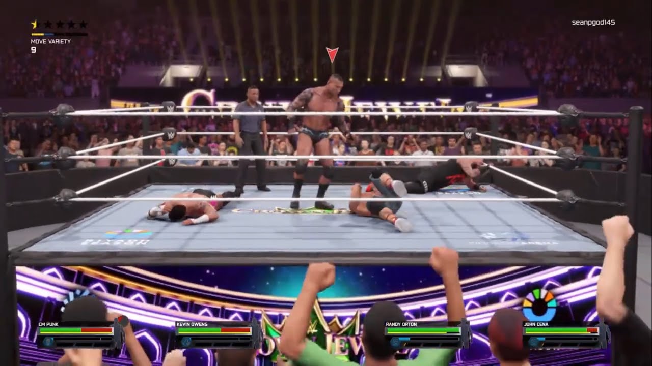 WWE 2K25 Randy Orton vs.John Cena vs.CM Punk vs.Kevin Owens - Undisputed Title (m)