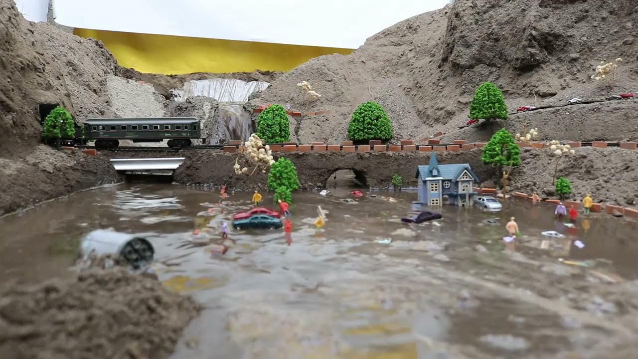 Flash Flood destroy a Beautiful Village - Shocking Dam collapsed and massive debris #dam  #flood