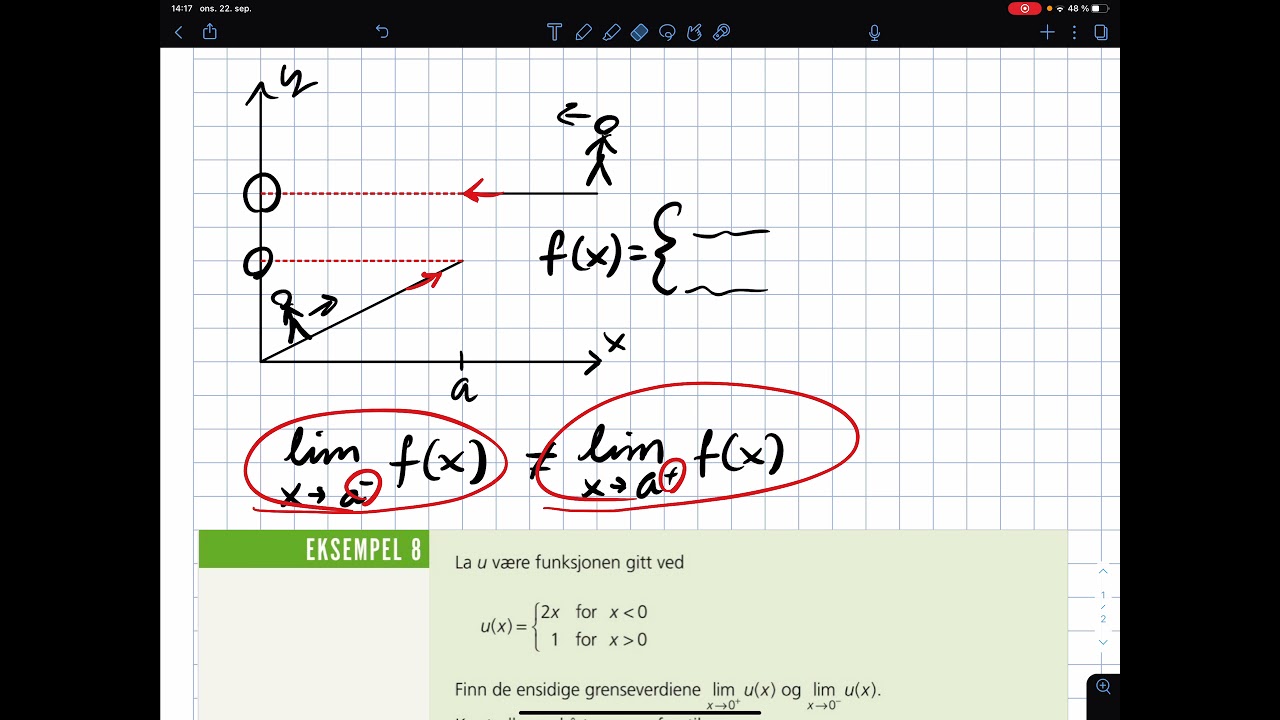 2B Grenseverdier 3: Ensidige grenseverdier, eksempel 8