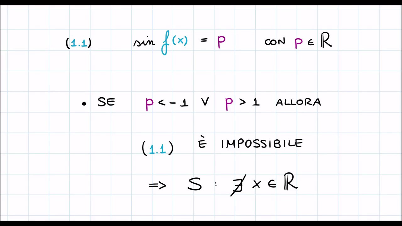 Equazioni Goniometriche Del Tipo sin f(x) = p e sin f(x) = sin g(x)