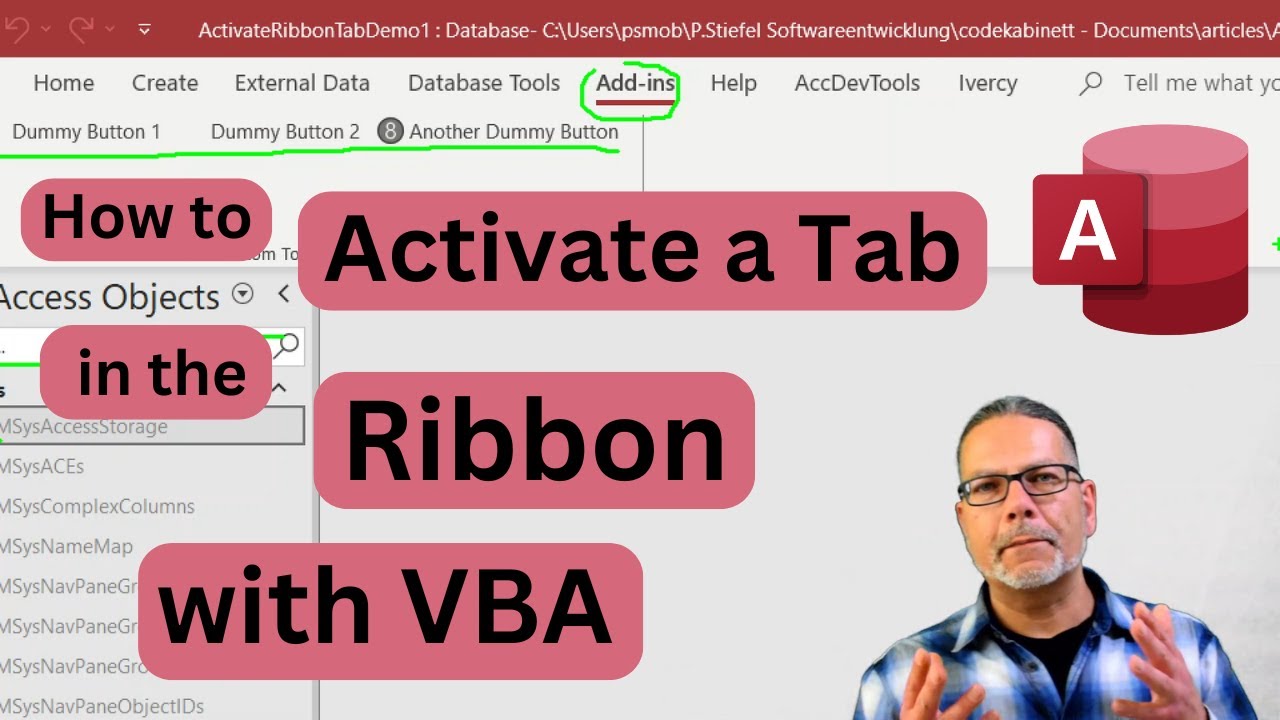 How to Activate a Tab in the Microsoft Office Ribbon with VBA