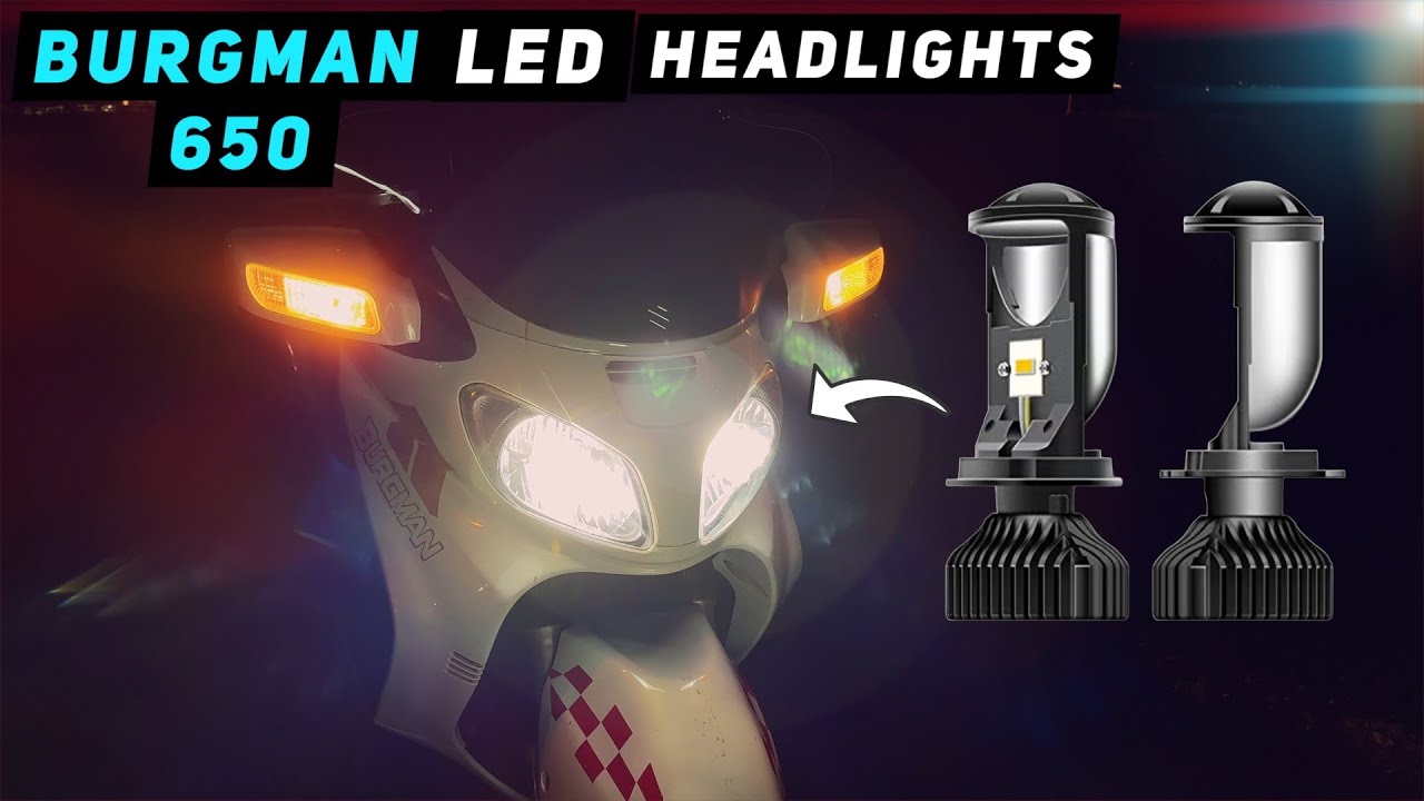 Suzuki Burgman 650 - LED Projector Headlight Upgrade | Mitch's Scooter Stuff