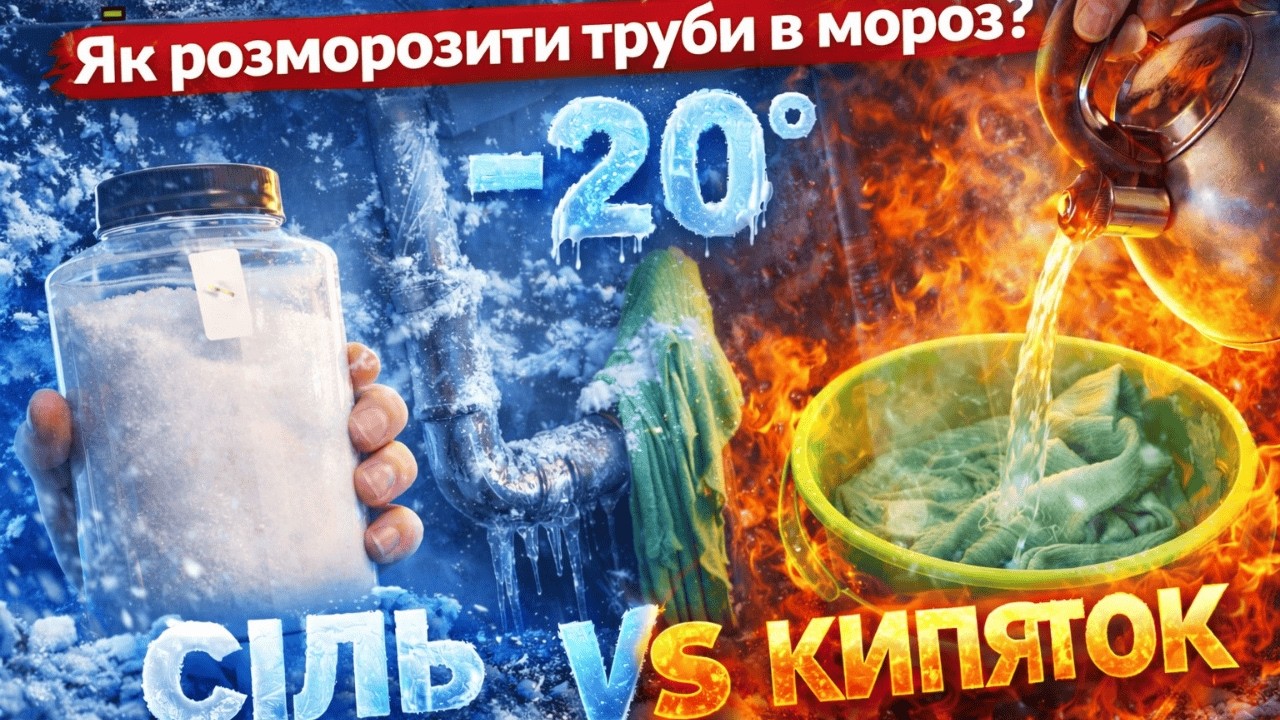 Замерзли вода в трубах, як розморозити лід за півгодини? ЛАЙФХАК