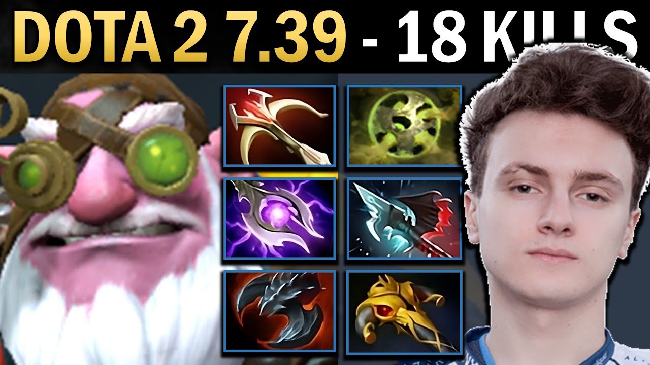 Sniper Gameplay with 18 Kills and Orb of Corrosion - Dota 7.39