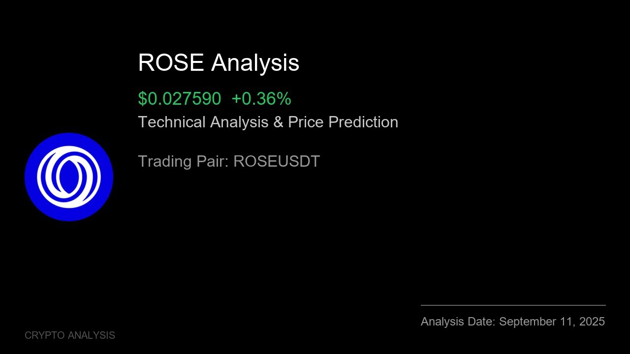 ROSE (ROSEUSDT) Technical Analysis - Price Prediction & Buy or Sell September 11, 2025